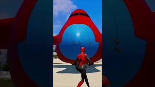 Baby Spider-Man Destory The Cargo Plane ✈️ #shortsfeed #gta5 #youtubeshorts