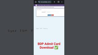 NSOU BDP (Theory) Admit Card Download ✅ #nsou #shorts #bdp