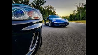 2010 Jaguar XKR and 2012 Porsche 911 S 0-100mph