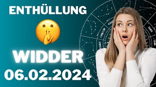 WIDDER ♈️😱 DEIN GEHEIMNIS WIRD ENTHÜLLT! 😨 Horoskop - 06.Februar 2024 #widder #tarot