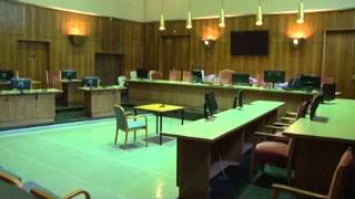 Main courtroom of District Court at Graz