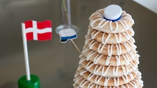 Danish Celebration Cake - Horn of Plenty - Marzipan tower - Kransekage