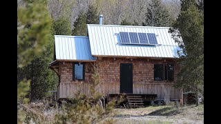 Calming Video of a Guy Building an Off Grid Cabin in the Woods (no Talking)