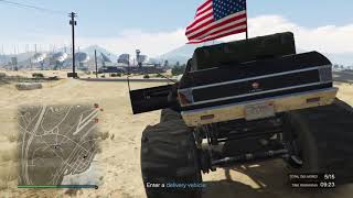 GTA Online: $2.1 Mil Solo Bunker Sale - Three Monster Trucks