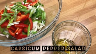 Capsicum pepper salad / Quick, easy & healthy salad recipes / Bell Pepper salad / Capsicum recipes