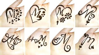 Latest "M" letter mehndi design| Simple mehndi design| "M" letter mehndi tattoos|