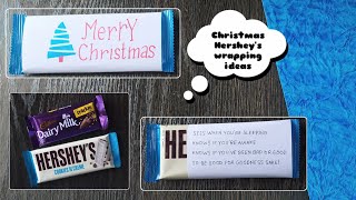 Last minute Hershey's Christmas wrapping ideas | He knows if you've been Bad or Good