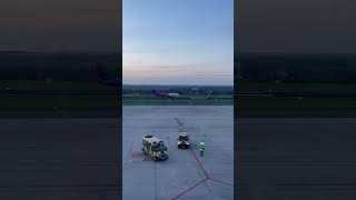 Smoky Landing in Dortmund Airport ✈️ #shorts #short