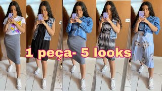 1 PEÇA - 5 LOOKS/CRIEI VÁRIAS COMBINAÇÕES USANDO TÊNIS BRANCO, LOOKS COM ESTILOS 😍 | Gabi de Paula