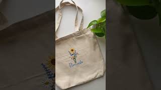 Embroidered Tote #spring #embroidery