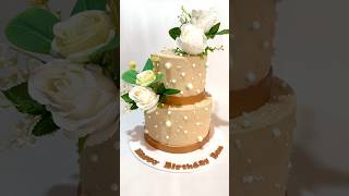 Elegant floral cake 💕 #shorts #shortvideo #youtubeshorts #ytshorts #viralvideo #shortsviral #cake