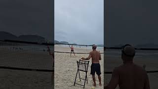 aula de beach tennis, tem que ser motivacional!