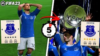 RECONSTRUINDO O EVERTON EM *5 MINUTOS* | FIFA 23 Experimento