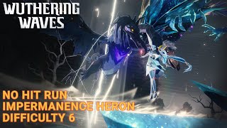 [Wuthering Waves] (Tactical hologram) Impermanence Heron Difficulty 6 | No Hit Run | Parry