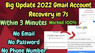 Gmail Account Recovery Latest Update 2023 | How To Recover Google Account Within 3 Seconds | Proof