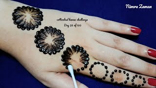 cottonbud trick mehndi design no.28 | simple easy beautiful new henna Design | mehandi ka design