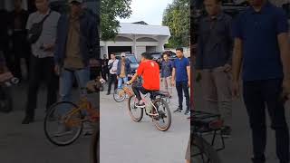 Bupati Ponorogo jajal Sepeda Minitrek Minion 2022 #shorts #gowes #sepeda #ponorogo