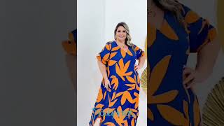 Vestido Plus Size Mangas Bufantes.