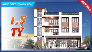 Mẫu Biệt Thự Hiện Đại Kết Hợp Kinh Doanh Đẹp Xây Thô 1,5 TỶ Tại Huyện Nông Cống Tỉnh Thanh Hóa