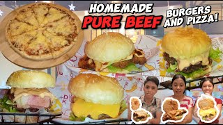 HOMEMADE PURE BEEF Burger and Pizza sa loob ng Subdivision! | Uncle Tok's | Food Hug: The Fam Vlog