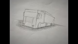 How to draw a 3D truck EASILY