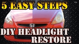 How to Polish Headlights BY HAND No Power Tools! - DIY Easy!