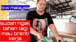 TKW MALAYSIA NYUCI SEDAL SAMBIL CURHAT MAU BRENTI KERJA