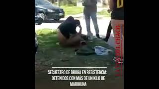 Secuestro de droga en Resistencia, la llevaban en una mochila