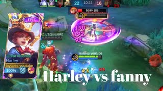 HARLEY VS FANNY❗BUILD ONE HIT ENEMY DELETE! GAME SO HARD | build top 1 global Harley