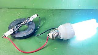 Amazing New Electric Science Free Energy By Magnet With Spark Plug