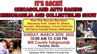 2022 Chicagoland Racing Memorabilia & Collectibles Show - March 20th in Peotone, IL.