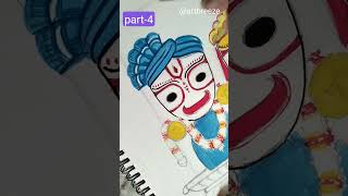 sri Jagannath, Baldev and Devi Subhadra painting #shorts #youtubeshorts #jagannath #painting