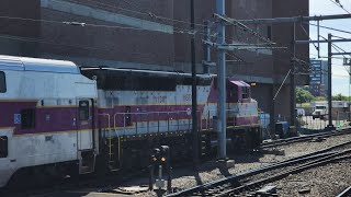 MBTA Rotem cab car #1855 at South station with a Shave and a haircut!