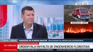 Intervenção do Bastonário da OE sobres os incêndios decorridos em Portugal | SIC Notícias