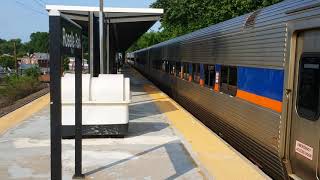 NJ Transit train to High Bridge with MARC cars and GP40 trailing Departing Roselle Park