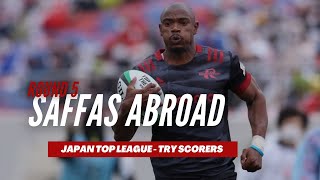 Saffas Abroad Try Scorers - Top League Japan - Round 5 (トップリーグ2021)