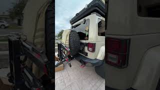 How to fit the 1up bike rack on a Jeep wrangler. The only way to for it to work