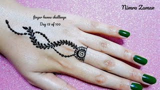 Day 13 of Finger henna design challenge | simple easy mehndi design for starters