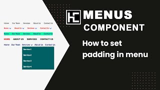 How to set padding in menu