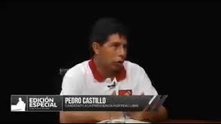 Pedro Castillo, explicando los monopolios. Futuro presidente de Perú