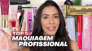 TOP 5: MAQUIAGEM PROFISSIONAL E ACESSÍVEL ATÉ 50 REAIS - Seleção de marcas nacionais | Make com Lari