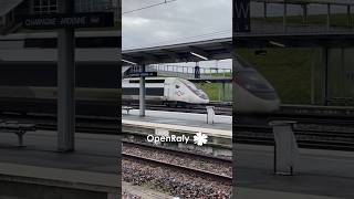 03/2024 - Passage a 320 Km/h d’un TGV Euroduplex en gare de Champagne Ardenne TGV