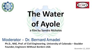 Water of Ayole - discussion on successful infrastructure development