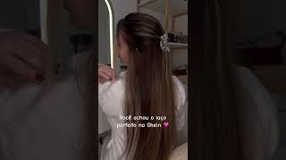 Você comprou o laço de cabelo mais lindo da Shein 💗 #laçodecabelo  #hairtutorial #cabelo #hair