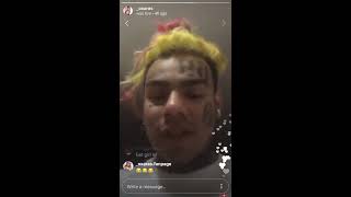 6ix9ine & his baby mom on IG Live