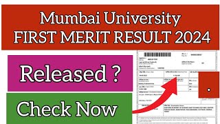 Mumbai University First Merit list 2024 | How To Check Mumbai University Merit list 2024