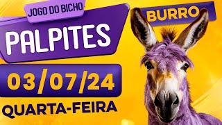 PALPITE DO DIA 03/07/2024 - JOGO DO BICHO 🍀 TODAS AS LOTERIAS 🍀