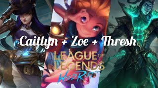 Tag duel Champions of the Rift: Caitlyn, Zoe, and Thresh Unleashed! #wildrift #tagduel