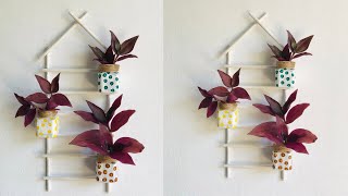 Diy plant hanger | empty acrylic paint bottle craft | best out of waste | home decor | wall hanging