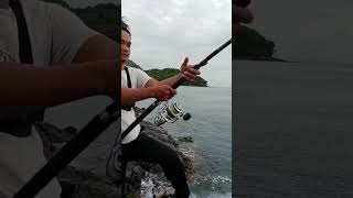 Strike GT Kameramen Malah Kebingungan #duniamancing#poppingfishing #gianttrevally #shorts